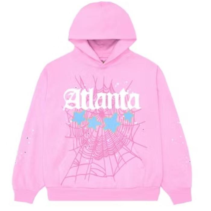 Sp5der Atlanta Hoodie Pink Hoodie Store Official