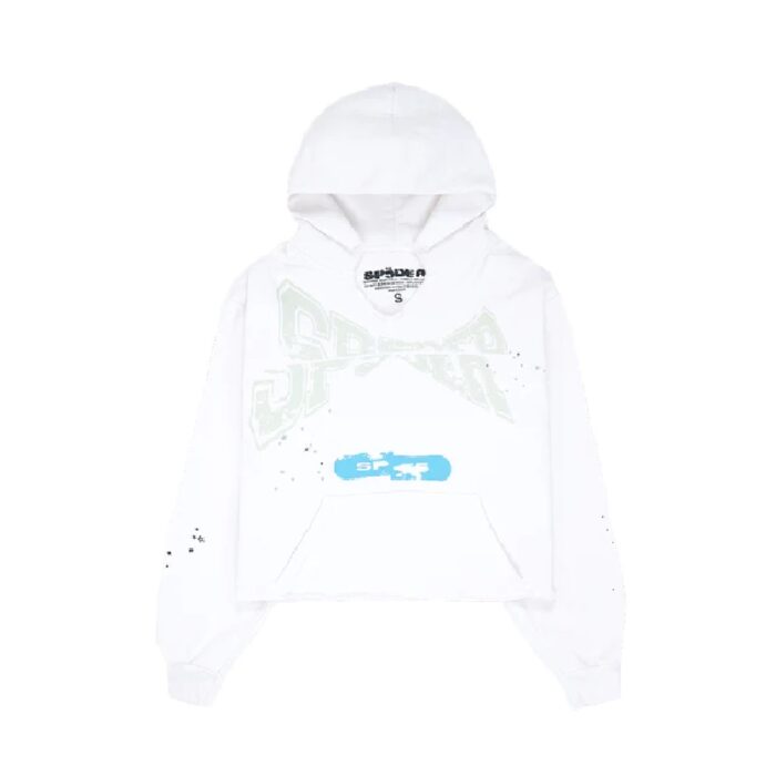 Sp5der Cropped Hoodie – White 1 1 Hoodie Store Official